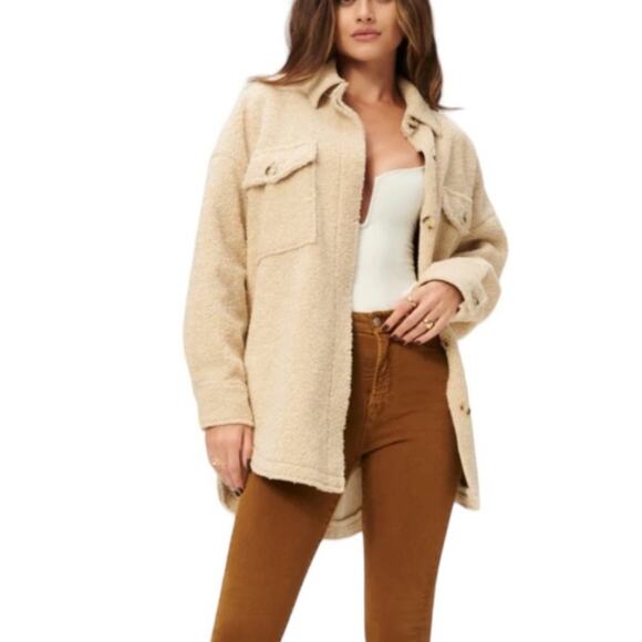 Sherpa Blanket Coat Barn Jacket Style Cozy Fall Western Cowgirl in Tan 2X 3X NWT - Picture 1 of 11